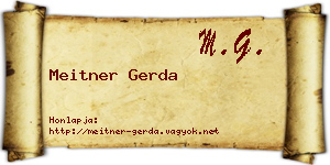 Meitner Gerda névjegykártya